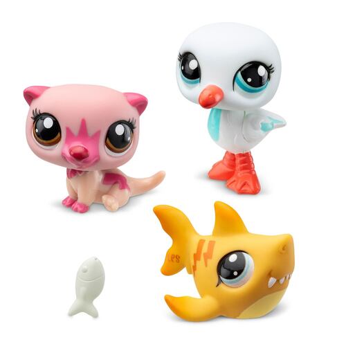 Tubo con 3 figuras Littlest Pet Shop