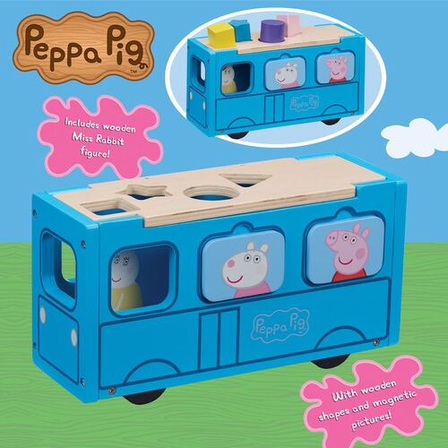 Camión de madera con formas Peppa Pig Bandai