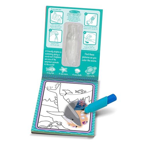 Libro para Colorear Melissa & Doug Profundidades del Mar 4 Páginas Reutilizables
