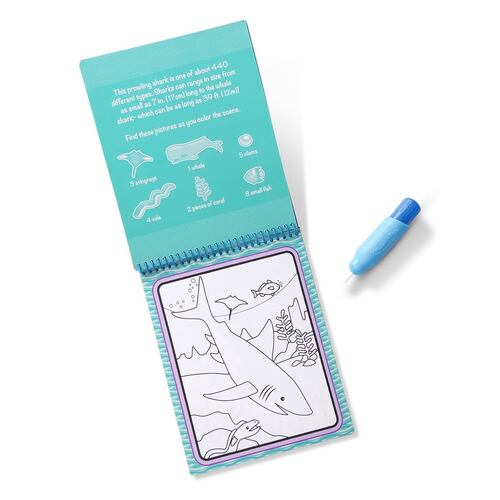 Libro para Colorear Melissa & Doug Profundidades del Mar 4 Páginas Reutilizables