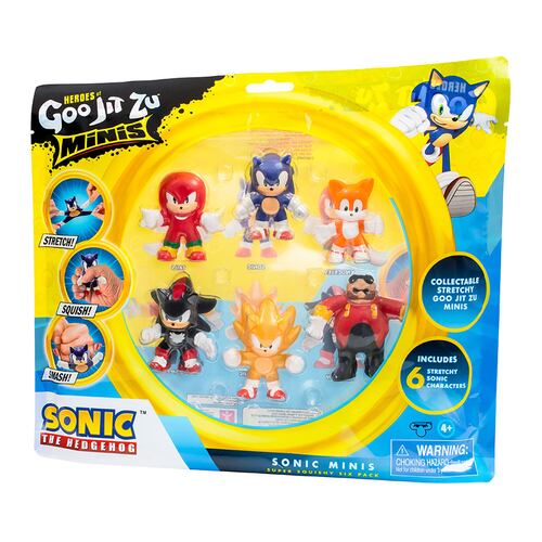 Set 6 Mini Figuras Sonic GooJitZu