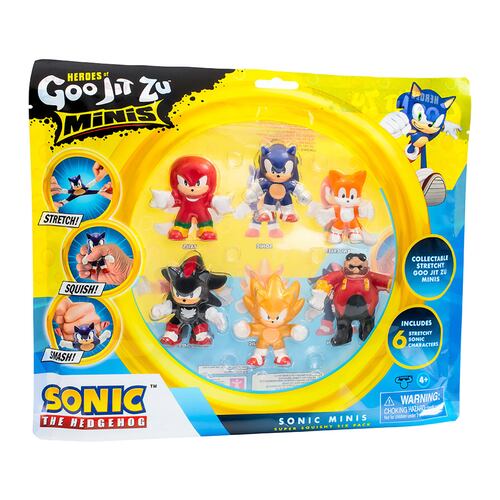 Set 6 Mini Figuras Sonic GooJitZu