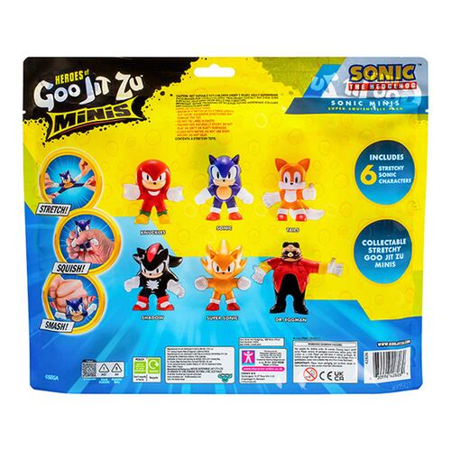 Set 6 Mini Figuras Sonic GooJitZu