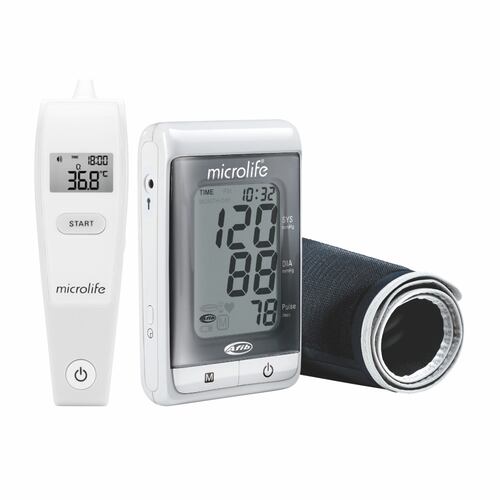Baumanómetro con Prevención de Derrame Cerebral+Termometro Digital Microlife