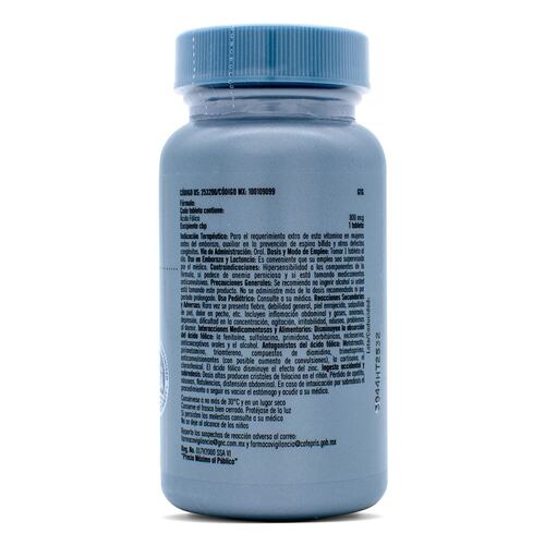 Acido Folico 800Mcg Fco X 100 Tab— Farmacorp