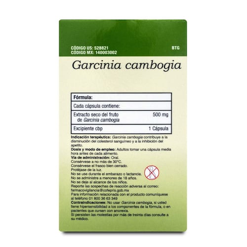 Garcinia cambogia 500 mg 60 caps