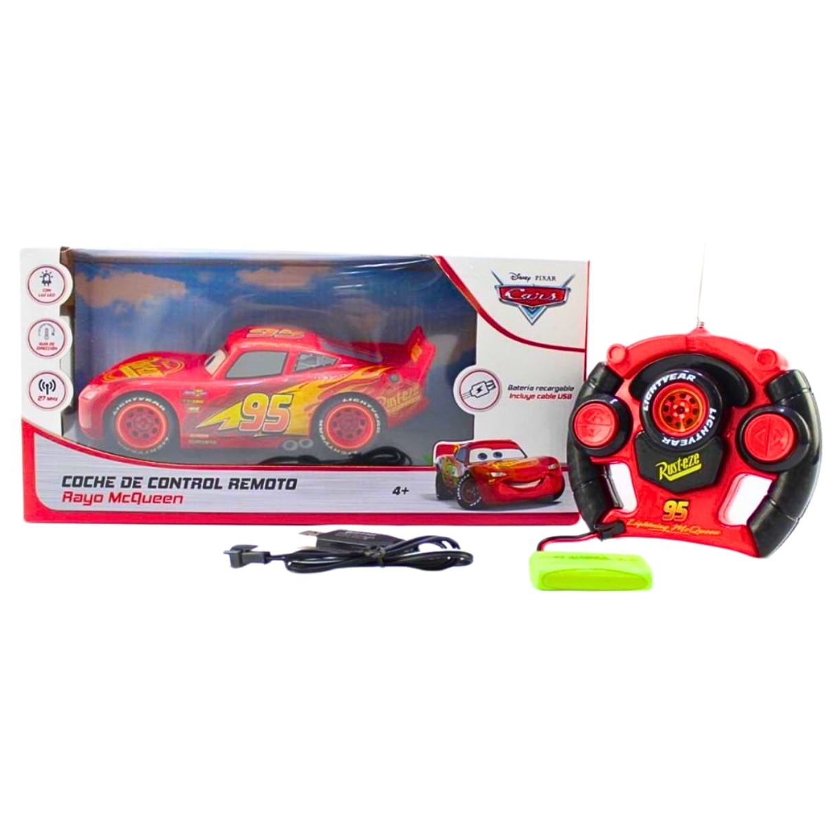 Batería Rayo Mcqueen Auto Juguete Rayo Macuin Carro Montable