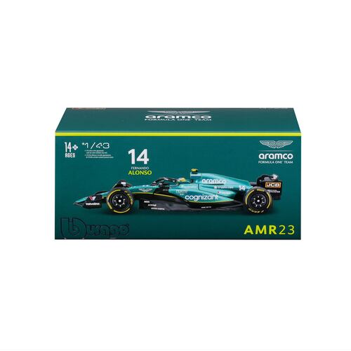 Vehículo a Escala 1:43 Aston Martin F1 Team Modelo AMR23 - Fernando Alonso-  BURAGO
