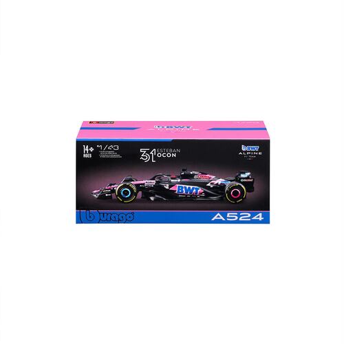 Vehículo a Escala BWT Alpine Formula 1 Modelo A524 -Esteban Ocon- BURAGO