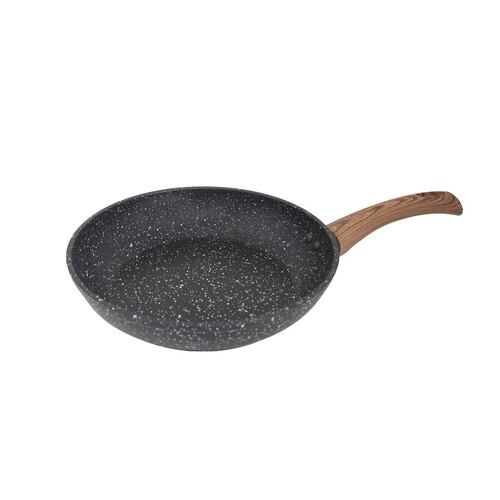 Sartén De Mármol Negro Madera De 24cm