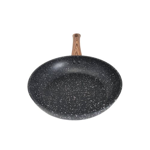 Sartén De Mármol Negro Madera De 24cm
