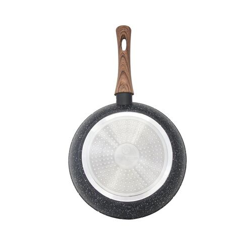 Sartén De Mármol Negro Madera De 24cm
