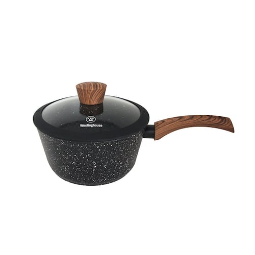 Olla De Mármol Negro Madera De 20cm