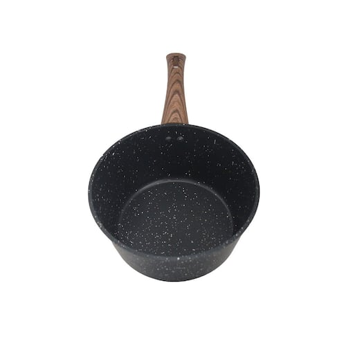 Olla De Mármol Negro Madera De 20cm