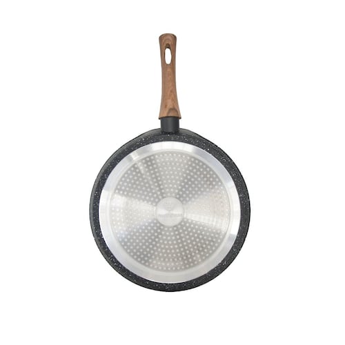 Olla De Mármol Negro Madera De 20cm