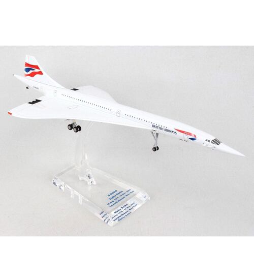 Avión de Juguete Coleccionable Hogan British Airways Concorde Tail#G-Boad 1/200 Die-Cast Mod  HG8843AD