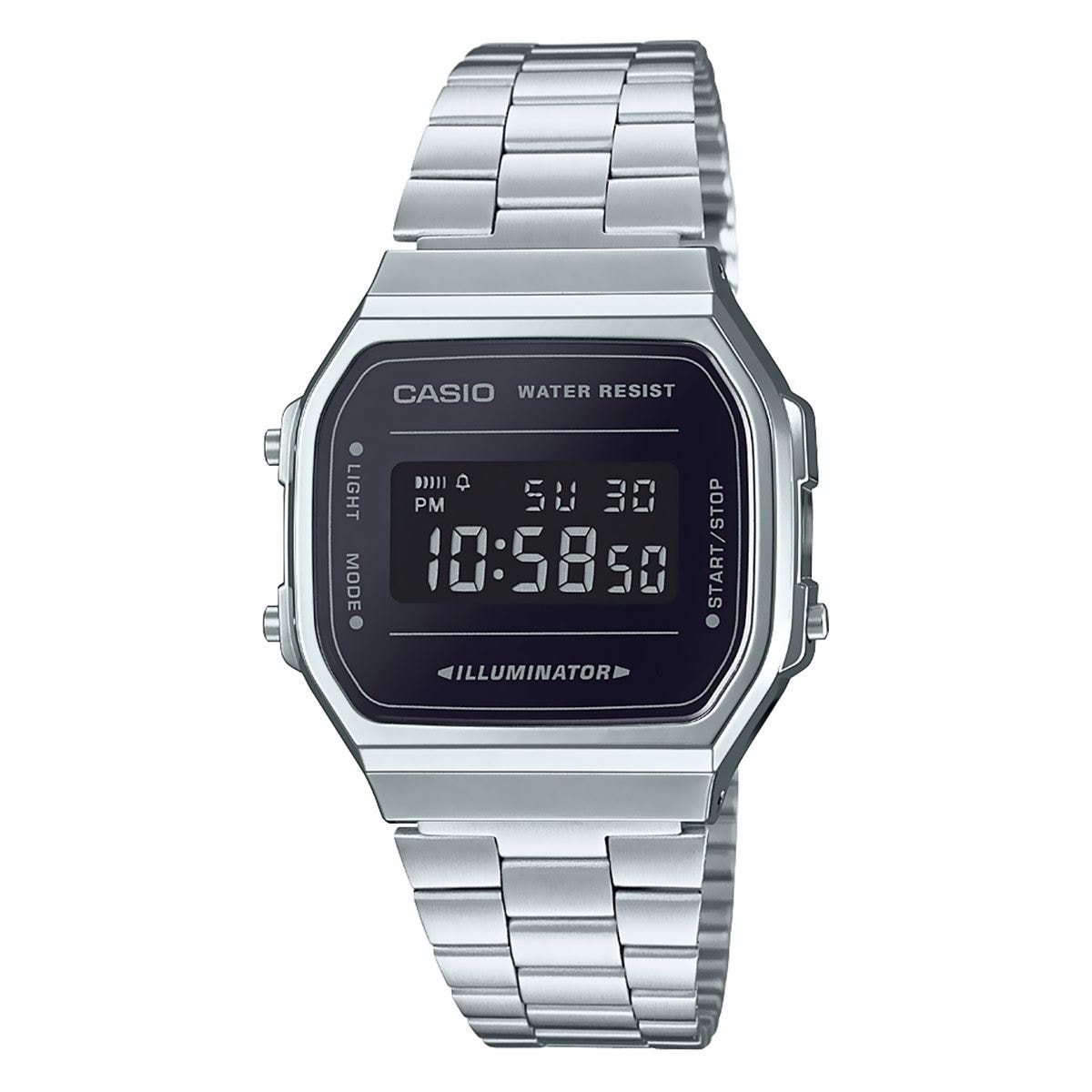 Reloj Casio Unisex Plateado A168WEM 1VT Para Dama