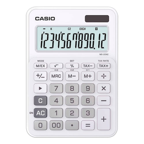 Calculadora Casio Ms-20nc-We-Sdc-Blanca