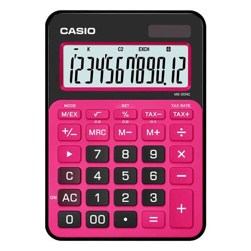 Calculadora Casio Ms-20nc-Brd-Sdc-Rosa