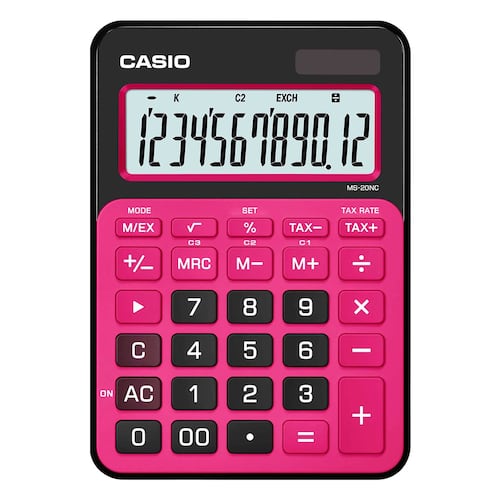 Calculadora Casio Ms-20nc-Brd-Sdc-Rosa