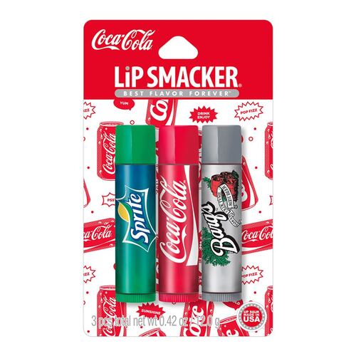 Trío Bálsamos Labiales Coca Cola Lip Smacker