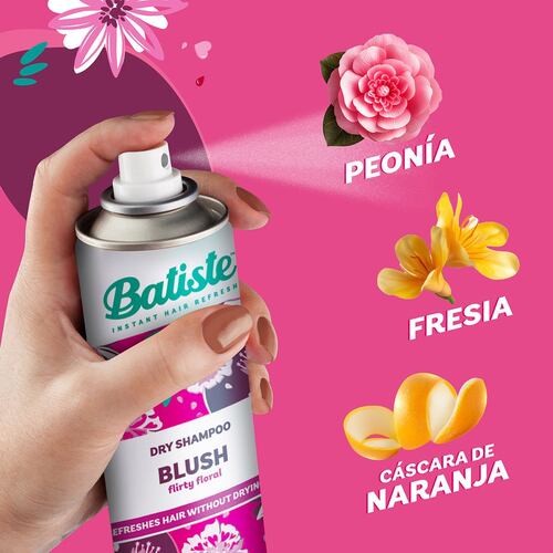 Shampoo en Seco con Fragancia a Fresa, Peonia y Naranja Batiste Blush 200 ml