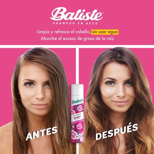 Shampoo en Seco con Fragancia a Fresa, Peonia y Naranja Batiste Blush 200 ml
