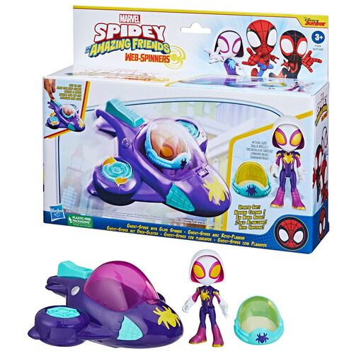 Figura Spidey and Friends Ghost Spider con Planeador