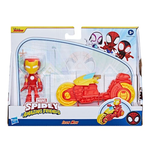Marvel Spidey y sus Sorprendentes Amigos Set Iron Man Motocicleta