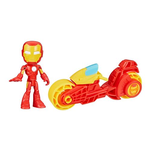 Marvel Spidey y sus Sorprendentes Amigos Set Iron Man Motocicleta