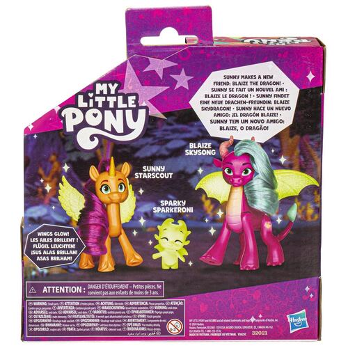 Figura My Little Pony: Cuenta tu historia - Sorpresa Fluorescente de Dragón