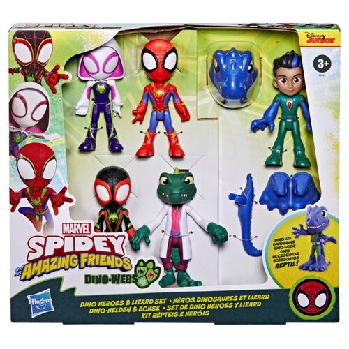 Set Juego Dino héroes y Lizard Marvel Spidey and His Amazing Friends