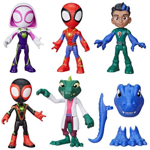 Set Juego Dino héroes y Lizard Marvel Spidey and His Amazing Friends