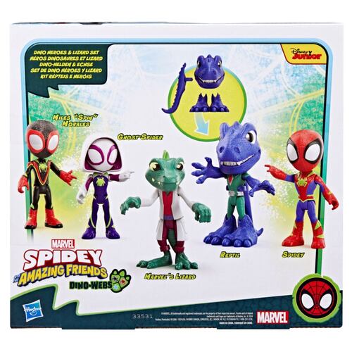 Set Juego Dino héroes y Lizard Marvel Spidey and His Amazing Friends