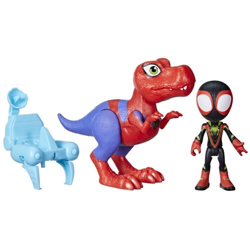Set de Figuras de Acción Miles “Spin” Morales y Spidey-Rex de Marvel Spidey and His Amazing Friends Hasbro