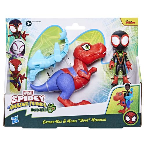 Set de Figuras de Acción Miles “Spin” Morales y Spidey-Rex de Marvel Spidey and His Amazing Friends Hasbro