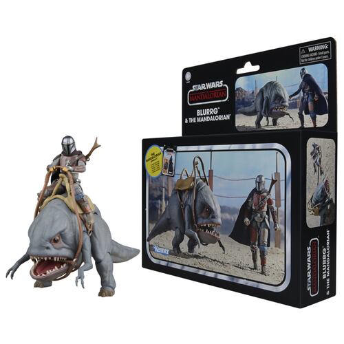 Figura de Acción Mandaloriano y Blurrg Serie Star Wars: The Mandalorian de Hasbro