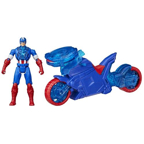 Set Marvel Avengers Epic World of Action Moto Lanzaescudos Capitán América