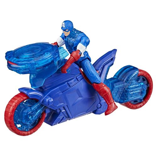 Set Marvel Avengers Epic World of Action Moto Lanzaescudos Capitán América