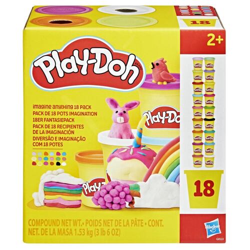 Masas y Plastilinas Play-Doh Pack de 18 Recipientes de la Imaginación