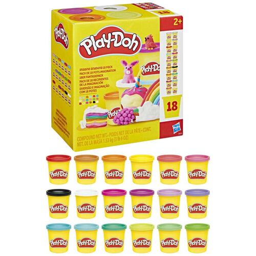 Masas y Plastilinas Play-Doh Pack de 18 Recipientes de la Imaginación