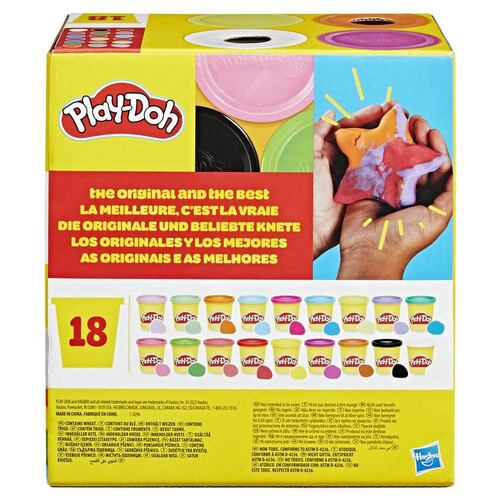 Masas y Plastilinas Play-Doh Pack de 18 Recipientes de la Imaginación