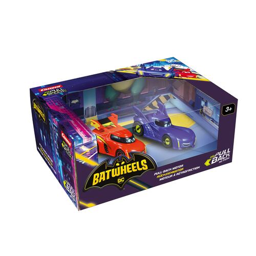 Set Coches de Carrera Pull & Speed Batwheels Bam vs. Red Twinpack DC