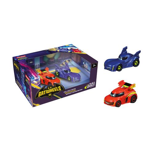 Set Coches de Carrera Pull & Speed Batwheels Bam vs. Red Twinpack DC