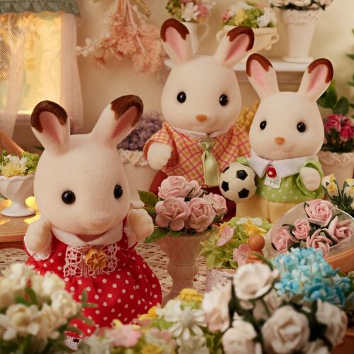 Familia Conejo Chocolate Sylvanian Families