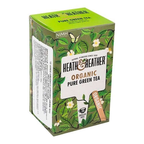 HEATH & HEATHER ORGANIC GREEN TEA 20PZ