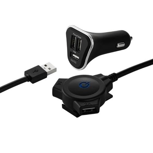 Cargador De Auto Con Hub 4 Puertos