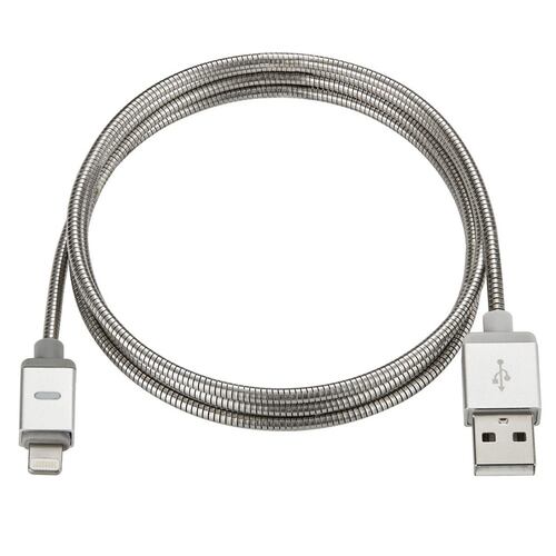 Cable Metálico Lightning Con Luz Led