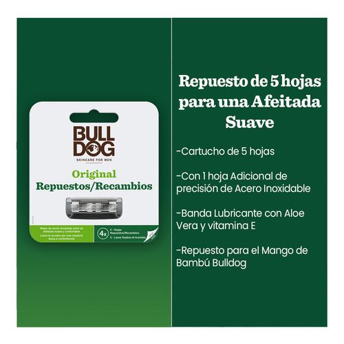 Repuestos de Rastrillo 4 Hojas BullDog