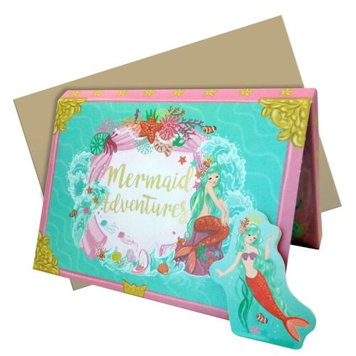 Tarjeta musica. mermaid adventures
